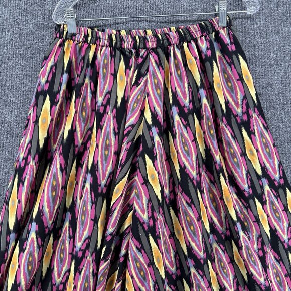 Mix Nouveau Skirt Size M Maxi Colorful Pull On Flowy Long Artsy Hippie Gypsy - Picture 3 of 7